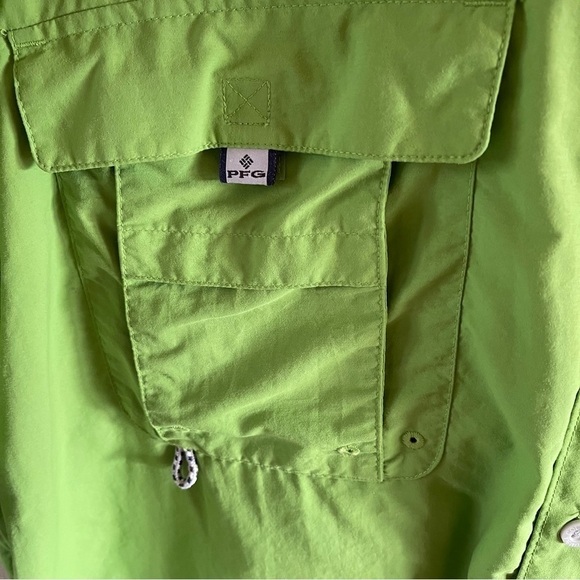 Columbia men’s PFG short sleeve XXL green fishing button down shirt - Picture 5 of 12